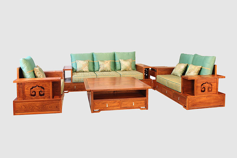 汉阴中式实木沙发简直太美了